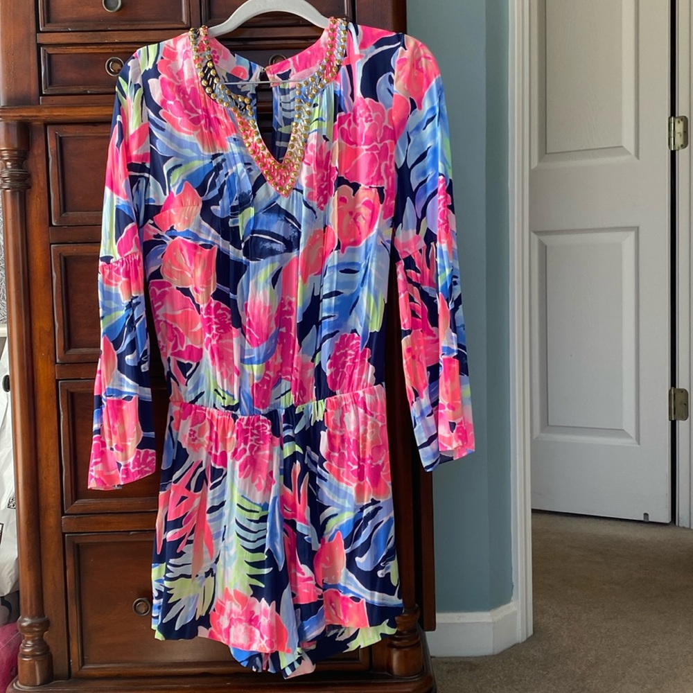 Floral multi colored romper